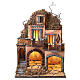 Double-balcony nativity village 55x40x30 cm Neapolitan nativity for 10 cm figures s1