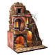 Crèche napolitaine avec cascade latérale droite 55x40x30 cm pour santons 10 cm s4