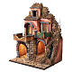Neapolitan nativity scene with right-side waterfall 55x40x30 cm for 10 cm figures s3