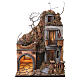 Village crèche napolitaine rustique avec balcon 55x40x30 cm pour santons 10 cm s1