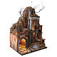 Village crèche napolitaine rustique avec balcon 55x40x30 cm pour santons 10 cm s2
