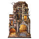 Borgo presepiale con case e arco illuminato 65x40x30 cm presepe napoletano 10 cm s1