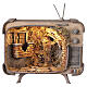 Telewizor w stylu retro ze scenografią podświetlaną, 25x25x10 cm - szopka neapolitańska 7 cm s1