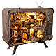 Telewizor z drewna z miasteczkiem i młynem - scenografia do szopki neapolitańskiej 7 cm, 66×60×20 cm s4