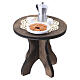 Wooden living room set with coffee service 6x4.5x3 cm for Neapolitan nativity scene 10 cm s4