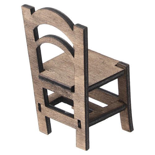 Composizione da caffè con tavolo e sedie in legno 7x6x3,5 cm presepe napoletano 12 cm 6