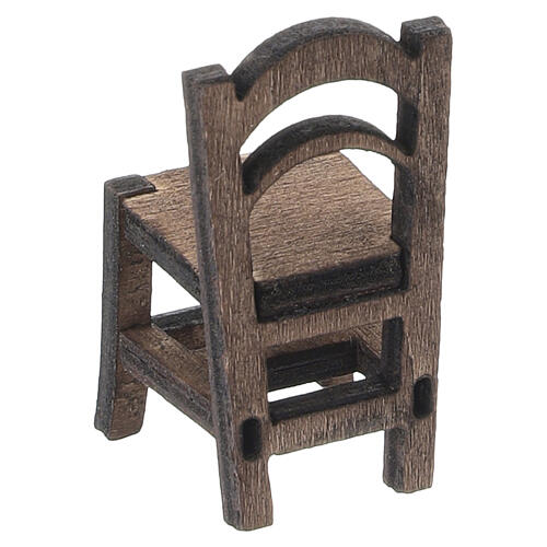 Mesita de té de madera con dos sillas 4x3x2,5 cm belén napolitano 6 cm 6