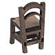 Table de thé en bois avec deux chaises pour crèche napolitaine de 6 cm 4x3x2,5 cm s6