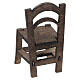 Set table de thé avec chaises en bois 7x6x3,5 cm pour crèche napolitaine 12 cm s6