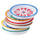 Set da 6 piatti in PLA decorati a mano diametro 2 cm presepe napoletano 12 cm s3