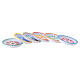 Set of 6 hand-decorated PLA plates 2 cm diameter for 12 cm Neapolitan nativity scene s2