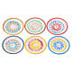 Set of 6 hand-decorated PLA plates, diam. 3.5 cm, 18 cm Neapolitan Nativity Scene s1