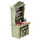 Rustic green wooden sideboard for 6 cm Neapolitan Nativity Scene, 9x4x3 cm s3