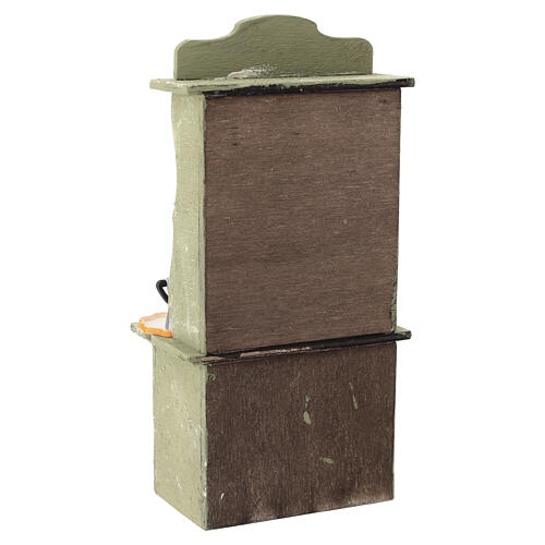 Küchenanrichte aus grünem Holz, 15 × 10 × 5 cm, für 12 cm Krippe, neapolitanischer Stil 4