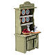 Mobile da cucina verde allestito 15x10x5 cm presepe napoletano 12 cm s3
