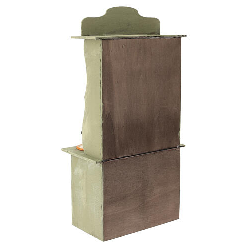 Aparador cocina de madera verde 35x15x10 cm belén napolitano 24-30 cm 4