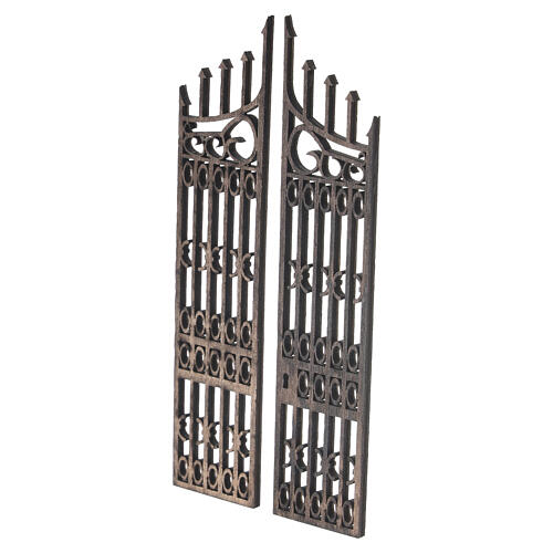Openwork wooden gate for 6 cm Neapolitan Nativity Scene, 13x2 cm 2