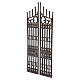 Ingresso in legno con cancello ornamentale 20x5 cm presepe napoletano 8 cm s2
