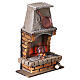 Camino in muratura con effetto fuoco 15x10x5 cm presepe napoletano 10-12 cm s3