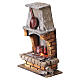 Masonry fireplace with fire effect for 10-12 cm Neapolitan nativity scene 15x10x5 cm s2