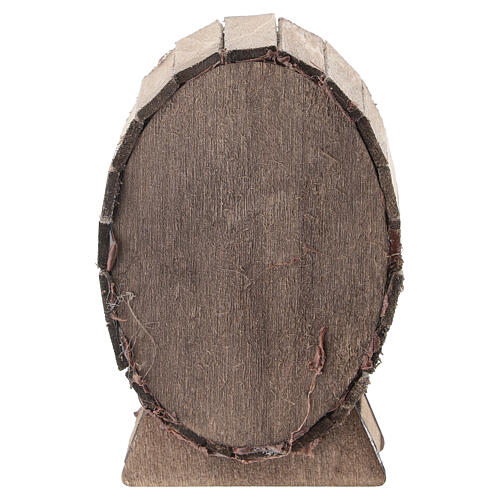 Wooden barrel bottle rack 10x5x5 cm Neapolitan Nativity 12-14 cm 4