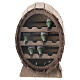 Wooden barrel bottle rack 10x5x5 cm Neapolitan Nativity 12-14 cm s1