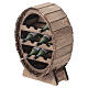 Wooden barrel bottle rack 10x5x5 cm Neapolitan Nativity 12-14 cm s2
