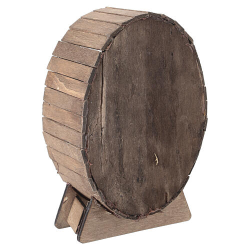 Barril de madera con botellas de vino 15x10x5 cm belén napolitano 20-30 cm 4