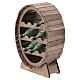Barril de madera con botellas de vino 15x10x5 cm belén napolitano 20-30 cm s2