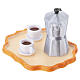 Vassoio con moka e tazzine 2x3,5x3 cm presepe napoletano 12 cm s2