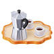 Vassoio con moka e tazzine 2x3,5x3 cm presepe napoletano 12 cm s4