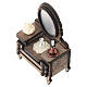 Toeletta con specchio ovale in legno 7x4,5x3 cm presepe napoletano 6 cm s4