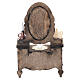 Toeletta con specchio ovale in legno 7x4,5x3 cm presepe napoletano 6 cm s5