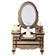 Mobile da toeletta con specchio ovale 11x7x4 cm presepe napoletano 10 cm s1