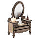 Angolo toeletta in legno con specchio 13x8x5 cm presepe napoletano 12 cm s4