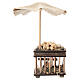 Egg seller's stall with hen for 10 cm Neapolitan Nativity Scene,15x10x10 cm s1