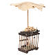 Wooden stall with hen and eggs 15x10x10 cm Neapolitan Nativity 12 cm s3