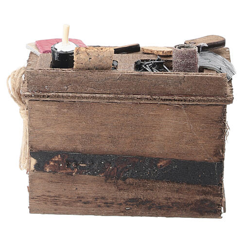 Banco da ciabattino in legno 5x10x5 cm presepe napoletano 10 cm 4