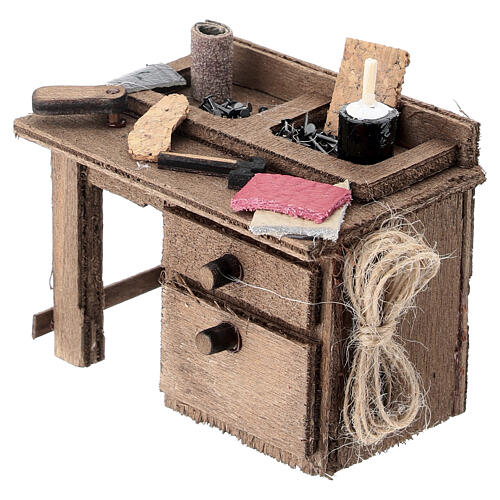 Cobbler's bench 5x10x5 cm for Neapolitan nativity 10 cm 3
