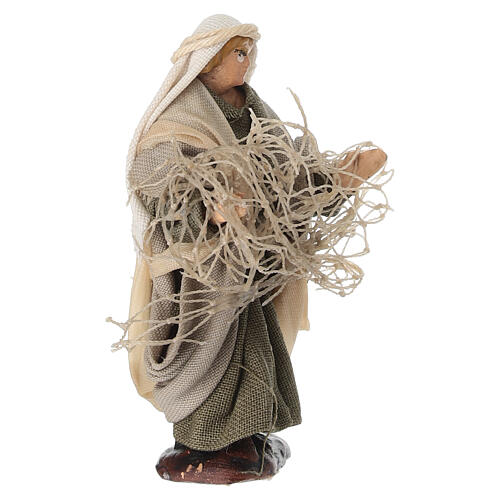 Statuina pescatore con rete 6 cm presepe napoletano 3