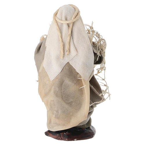 Statuina pescatore con rete 6 cm presepe napoletano 4