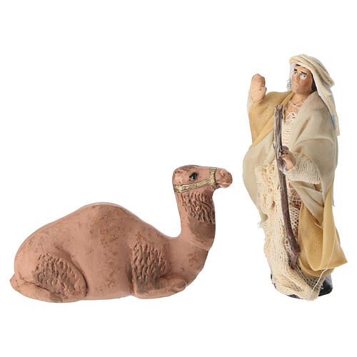 Cammelliere e cammello seduto 6 cm presepe napoletano 3