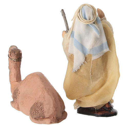 Figurka poganiacza i siedzącego wielbłąda 6 cm - szopka neapolitańska 4