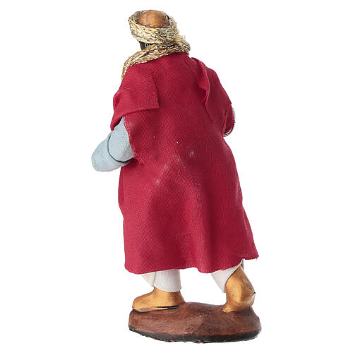 Musicien avec corne d'abondance pour crèche napolitaine 10 cm 4