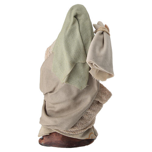 Donna trasporta sacco 10 cm presepe napoletano 4