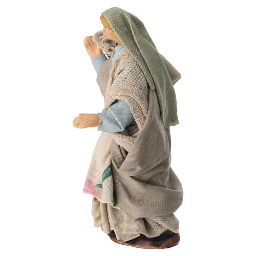 Kobieta niosąca worek - figurka do szopki neapolitańskiej 10 cm 2