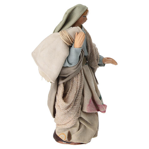 Kobieta niosąca worek - figurka do szopki neapolitańskiej 10 cm 3