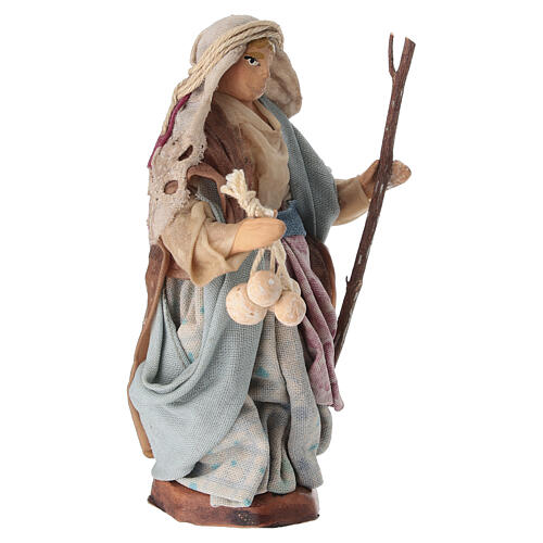 Donna con formaggi 10 cm presepe napoletano 3