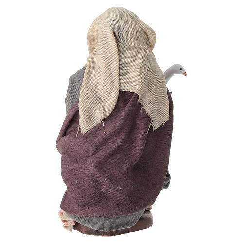 Estatuilla mujer con ganso 10 cm belén napolitano 4