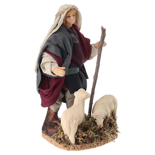 Pastore con gregge 10 cm presepe napoletano 2